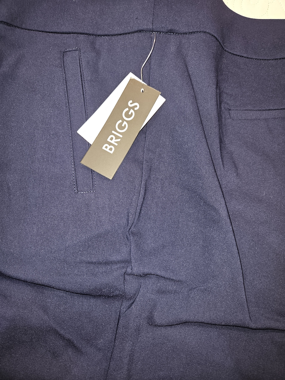 BRIGGS Navy Dress Bermuda Shorts - Classic Tailored Style NWT